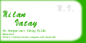 milan vatay business card