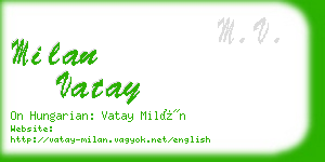 milan vatay business card
